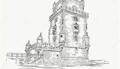 Dibujo Torre De Belem Portugal Para Imprimir Y Colorear