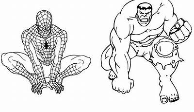 Dibujos De Hulk Y Spiderman Para Colorear E Imprimir