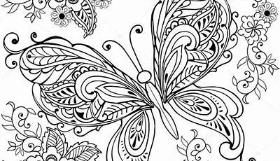 Dibujos Para Colorear Y Imprimir De Flores Y Mariposas