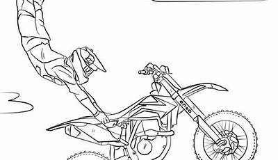 Dibujos Para Imprimir Y Colorear De Motocross Pasando Por Barro