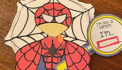 Disguise Template Printable Spiderman Turkey Disguise