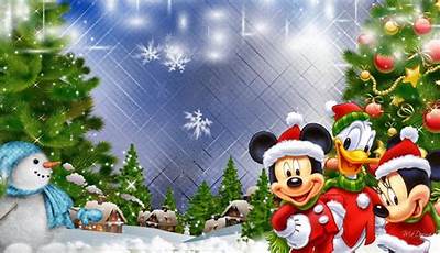 Disney Christmas Wallpaper Backgrounds Mickey Mouse
