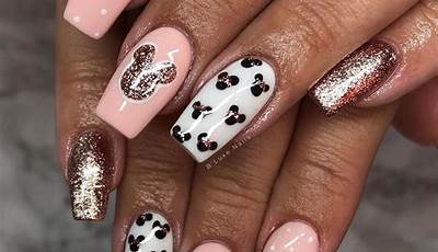 Disney Valentines Nails Almond