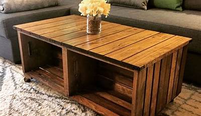 Diy Coffee Table From Wooden Crates