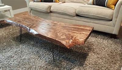 Diy Coffee Table Raw Wood