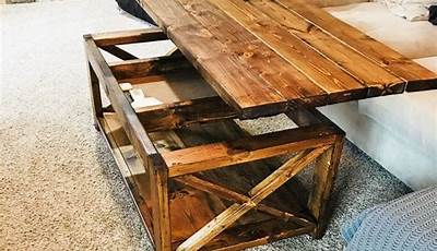 Diy Coffee Table With Hinged Top