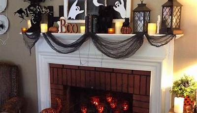 Diy Halloween Decorations For Fireplace