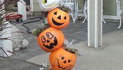 Diy Halloween Decorations With Plastic Pumpkins