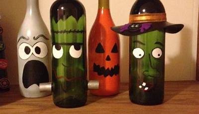 Diy Halloween Wine Bottle Decorations