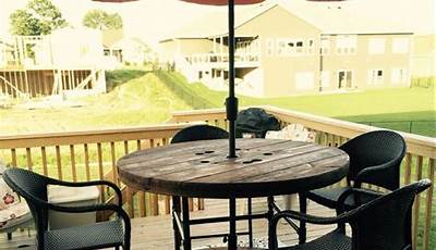 Diy Outdoor Coffee Table With Umbrella Hole