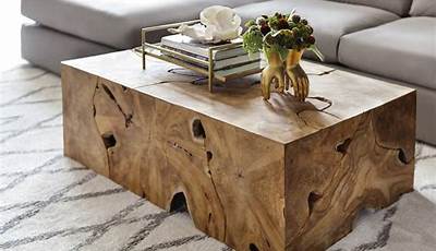 Diy Wood Block Coffee Table