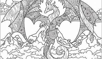Dragon Para Imprimir Y Colorear Adultos