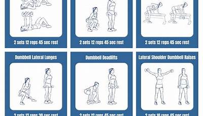 Dumbbell Workout Chart Printable