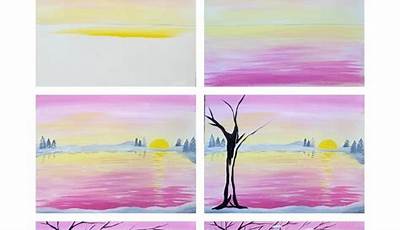 Easy Acrylic Painting Ideas Step By Step Winter