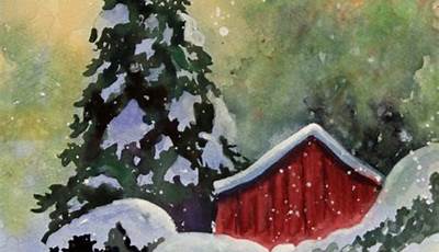 Easy Christmas Landscape Paintings