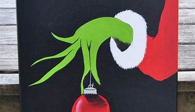 Easy Christmas Paintings For Beginners Grinch