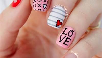 Easy Valentines Nails Kids