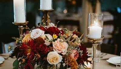 Elegant Fall Wedding Table Centerpieces