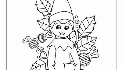Elf On The Shelf Printable Coloring Pages