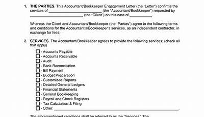Engagement Letter For Accounting Services Sample