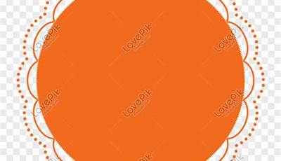 Etiquetas En Color Naranja Redonda Para Imprimir