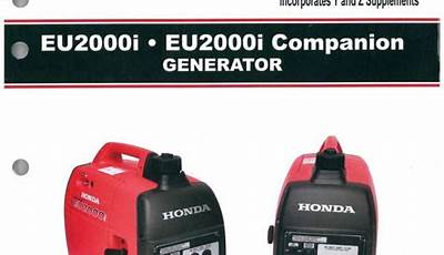 Eu2000I Honda Generator Manual