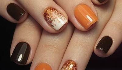 Fall Color Toe Nails Gel