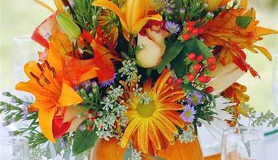 Fall Flower Centerpieces For Table Wedding