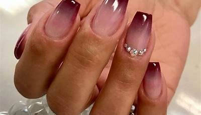 Fall French Ombre Nails