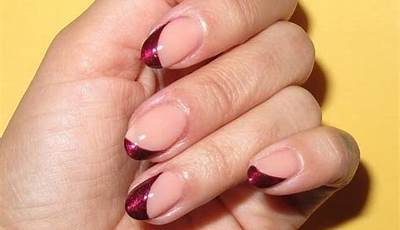 Fall French Tip Nails Different Colors