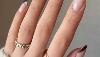 Fall French Tip Nails Simple