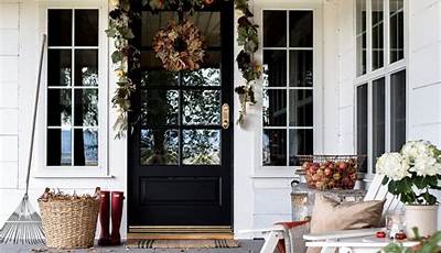 Fall Front Porch Decor Boxwood