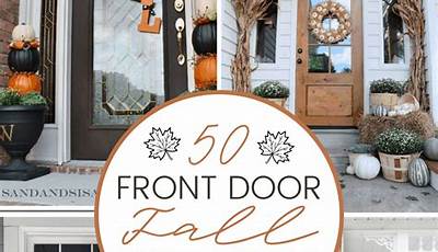 Fall Front Porch Decor Double Door