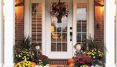 Fall Front Porch Decor Mums