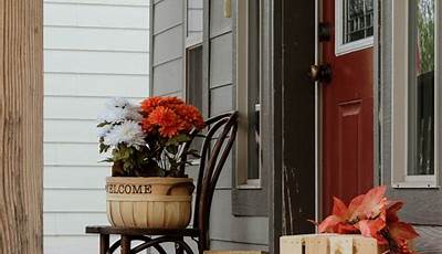 Fall Front Porch Decor No Steps