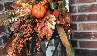 Fall Front Porch Decor With Lanterns