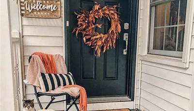 Fall Front Porch Decor With Rockers