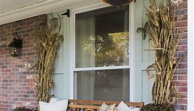 Fall Front Porch Ideas With Bench