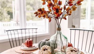 Fall Glass Table Centerpieces