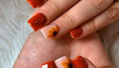 Fall Inspired Nails Orange