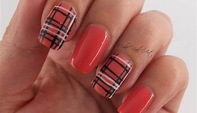 Fall Nail Art Plaid