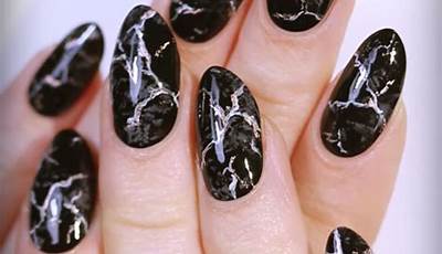 Fall Nail Art With Black