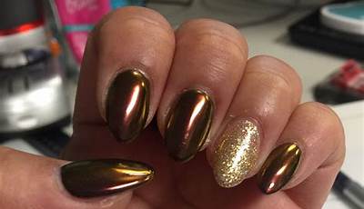 Fall Nail Color With Chrome