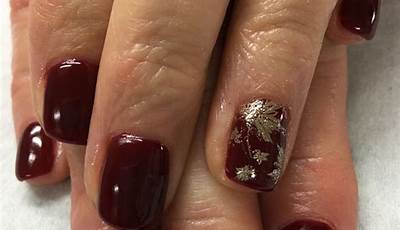 Fall Nail Color With Gold