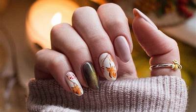 Fall Nail Inspo With Leaves