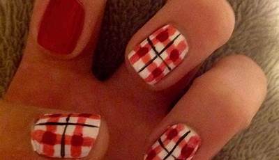 Fall Nails Checkered