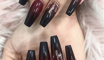 Fall Nails Coffin Red