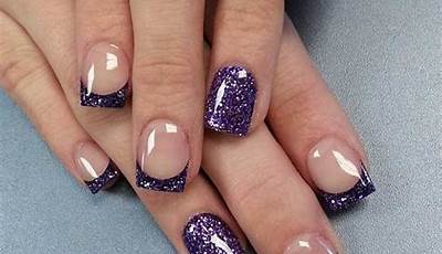 Fall Nails French Tip Purple