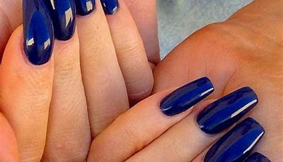 Fall Nails With Navy Blue