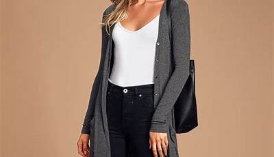 Fall Outfits Long Cardigan